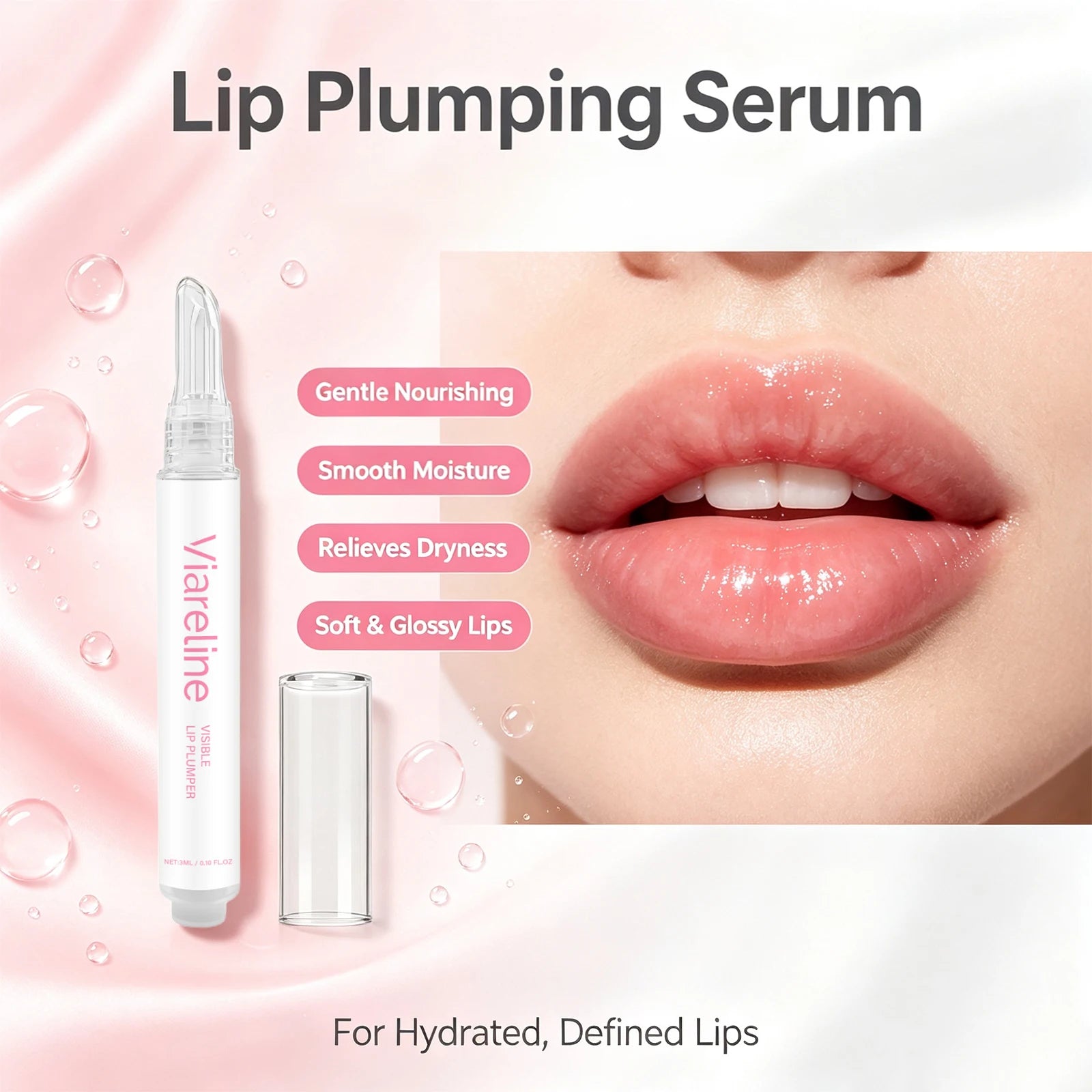 Hydrating Lip Plumper Serum for Smooth & Fuller Looking Lips - 4