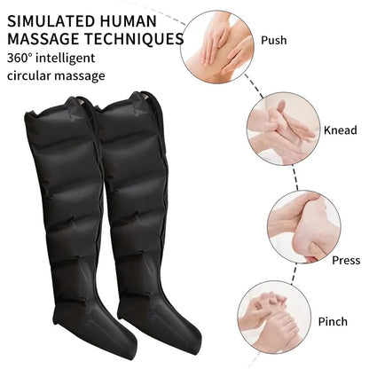 Electric Pneumatic Leg Massager - Full Leg Air Compression Recovery System