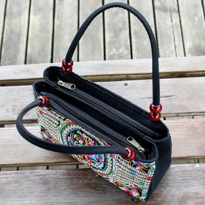 Luxury Ethnic Embroidery Tote