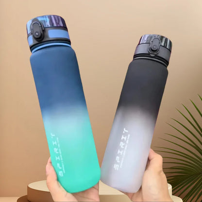 Motivational Sports Water Bottle - Leak-Proof BPA-Free Gym Jug 500-1000ml