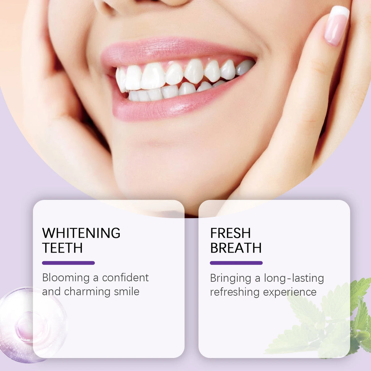 Purple Teeth Whitening Powder - Deep Stain Removal & Enamel Repair Formula