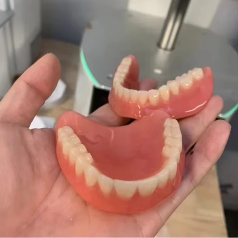 Comfort Fit Silicone Denture Set - Realistic Upper & Lower Dental Prosthesis - 6