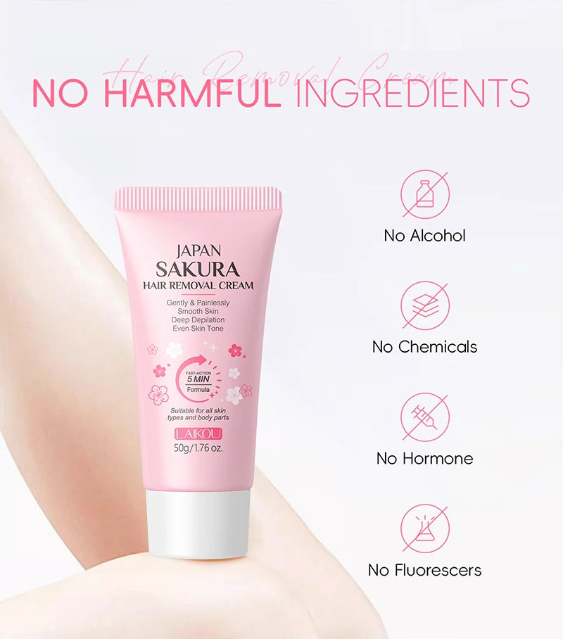 Japan Sakura Painless Hair Removal Cream for Smooth Silky Skin - 16