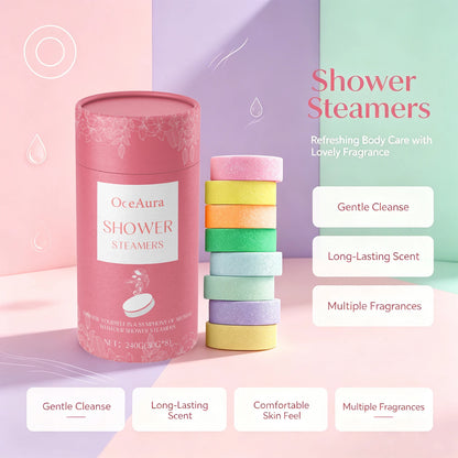 Aromatherapy Shower Steamers Set for Home Spa Relaxation and Stress Relief
