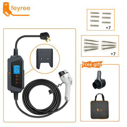 Portable J1772 EV Charger Level 2 - Smart WiFi App Control & Fast Charging