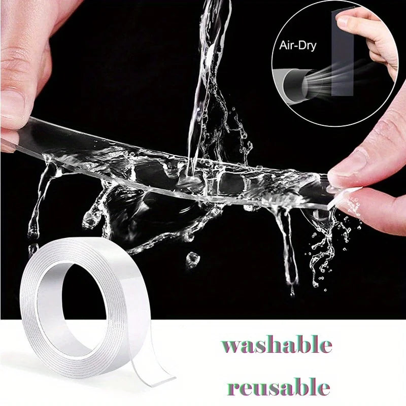 Reusable Waterproof Double-Sided Nano Tape - Strong Traceless Adhesive - 3