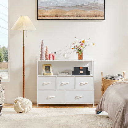 Modern Fabric Storage Dresser - 5, 7, or 10 Drawer Bedroom Closet Organizer