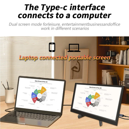 11.6" Portable Gaming Monitor – HD Laptop Display with Type-C & Speakers