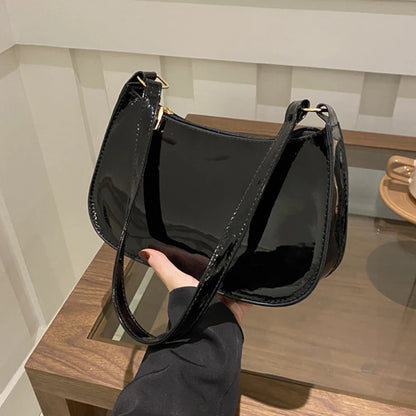 Luxury Solid Leather Shoulder Bag