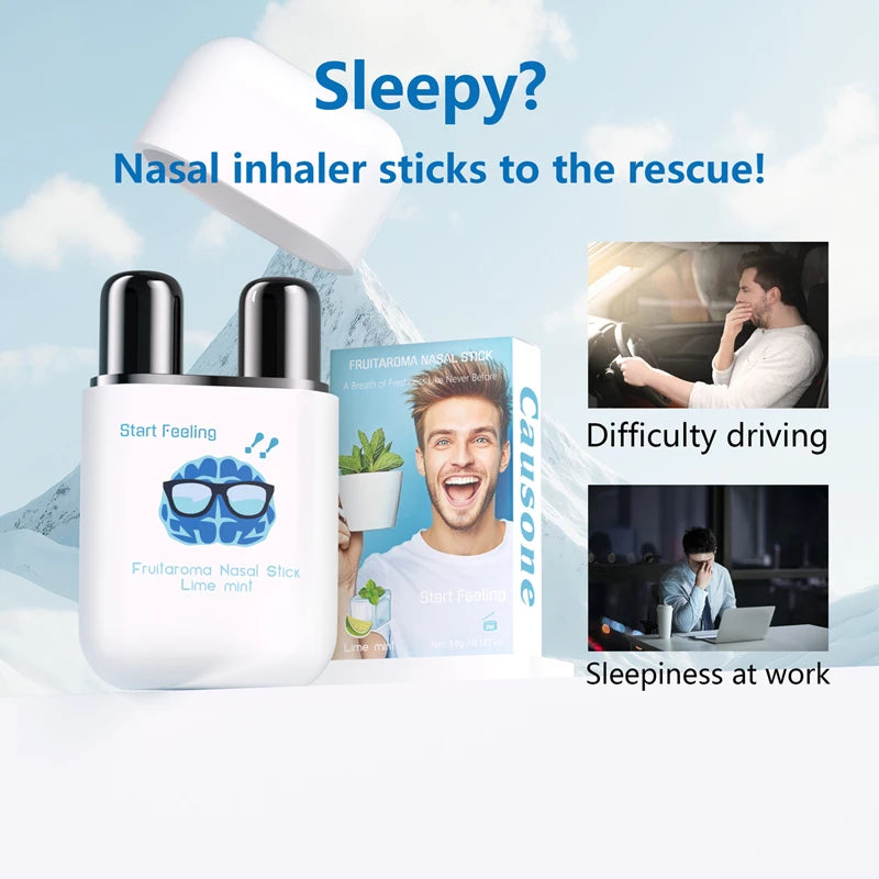 Refreshing Nasal Energy Stick - Instant Cooling Aromatherapy for Alertness & Focus - 2