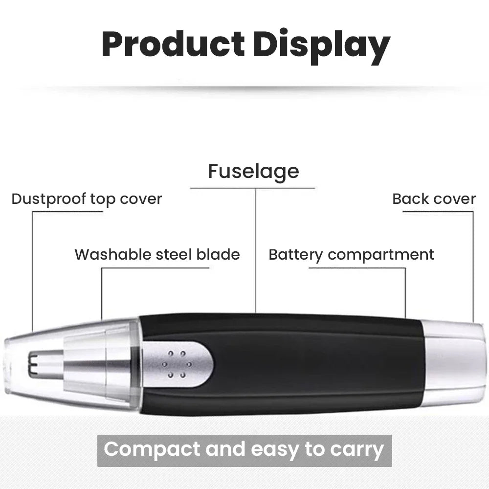3-in-1 Rechargeable Nose, Ear & Eyebrow Trimmer - 12