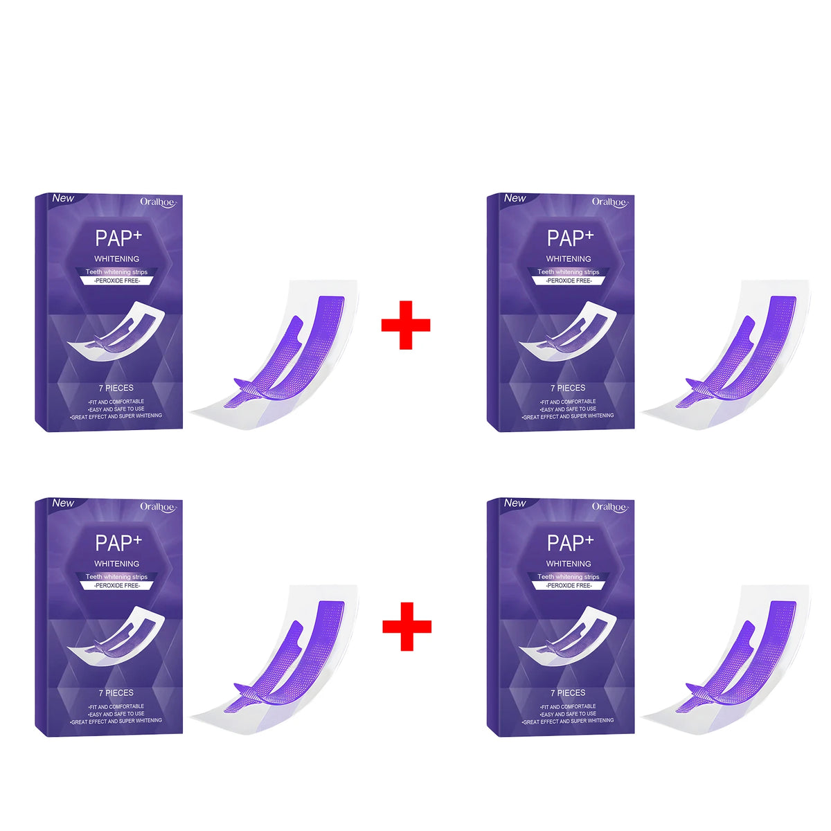 Professional Teeth Whitening Strips - Peroxide-Free Gentle Stain Removal