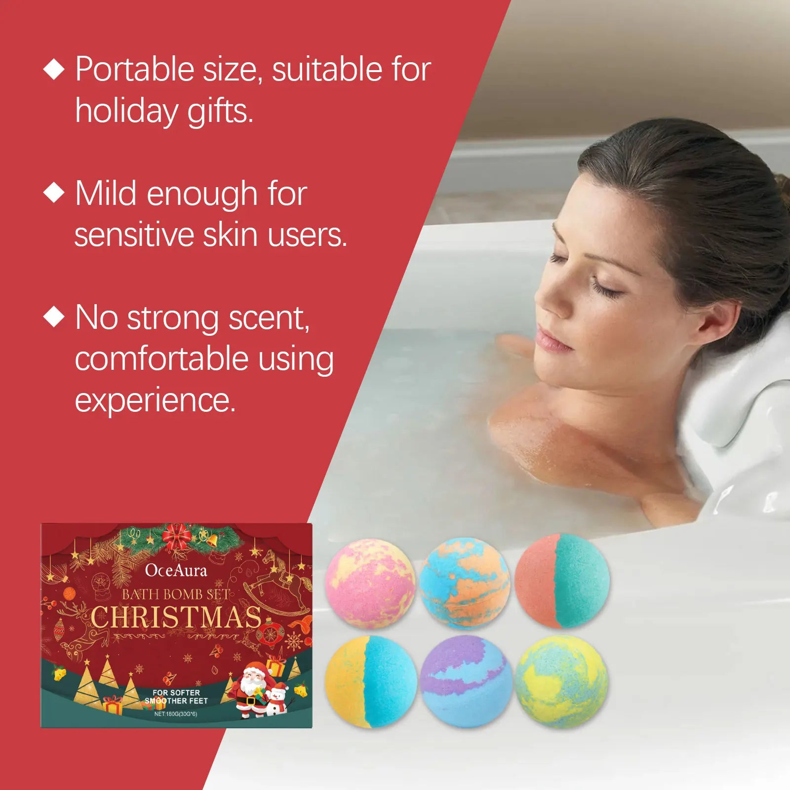 Natural Kids Bath Bomb Set - Aromatherapy & Skin Moisturizing Bath Balls - 5