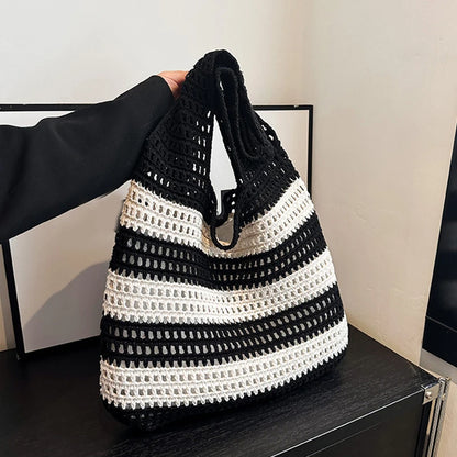 Luxury Aesthetic Knitted Tote