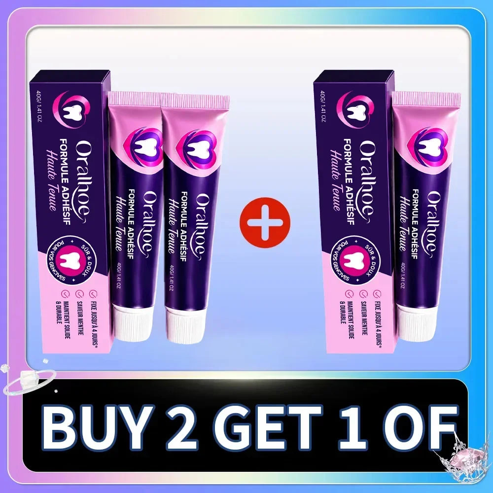 Silicone Denture Adhesive Cream - Long-Lasting Comfortable Hold for Dentures - 11