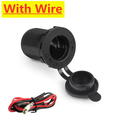 12V Waterproof Car Cigarette Lighter Socket Power Outlet for Vehicles