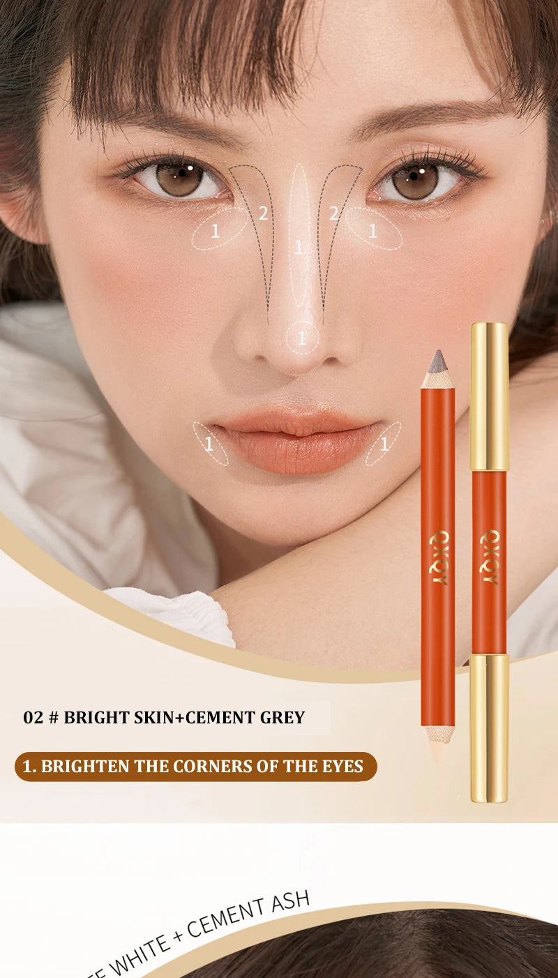 Double-Ended Contour & Highlighter Stick - Creamy Sculpting Makeup Pen - 13