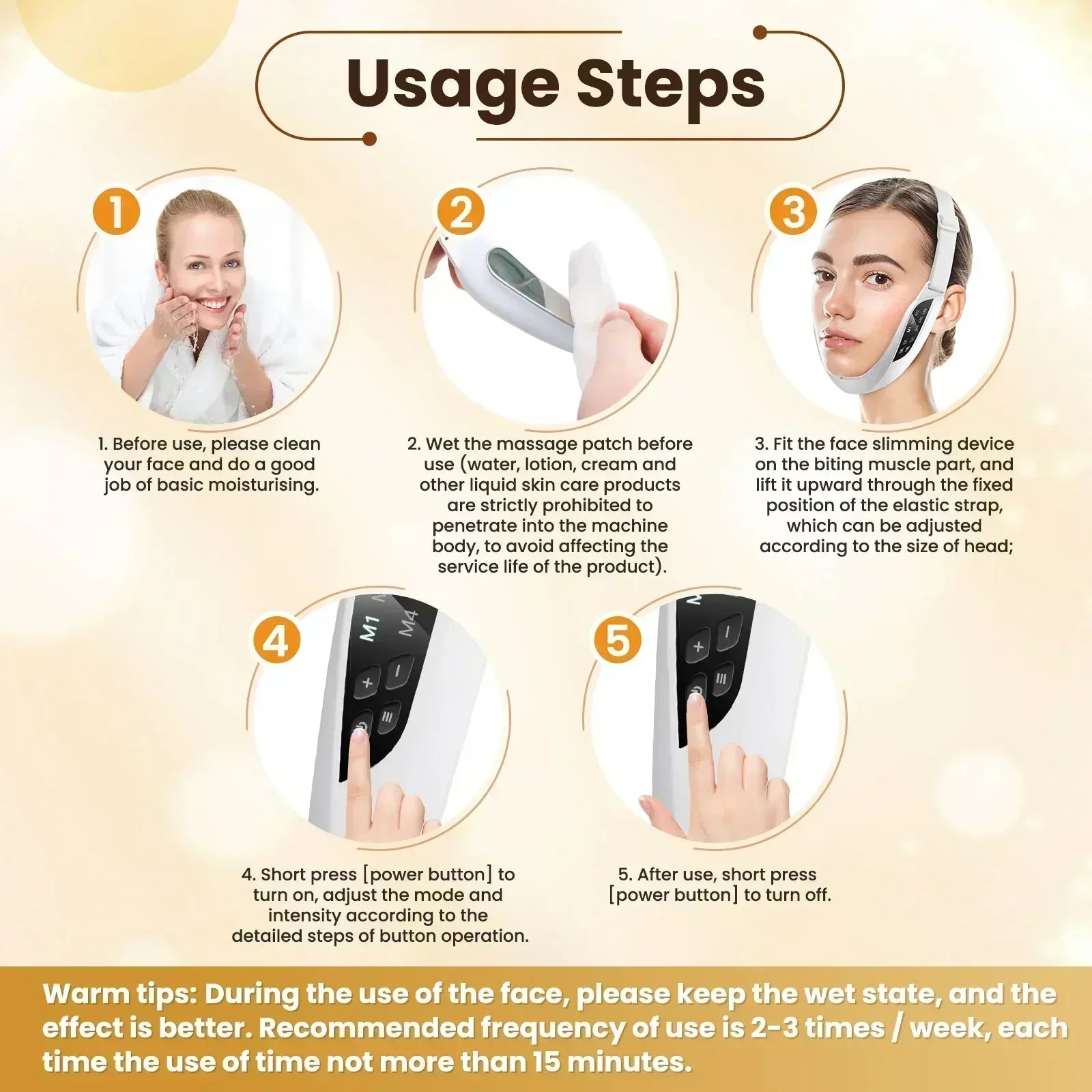 Electric V-Face Lifting Beauty Device Facial Firming Skin Care Massager - 6