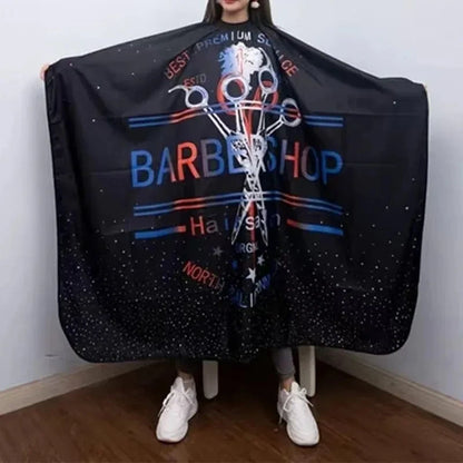 Professional Waterproof Barber Cape - Adjustable Haircutting Gown