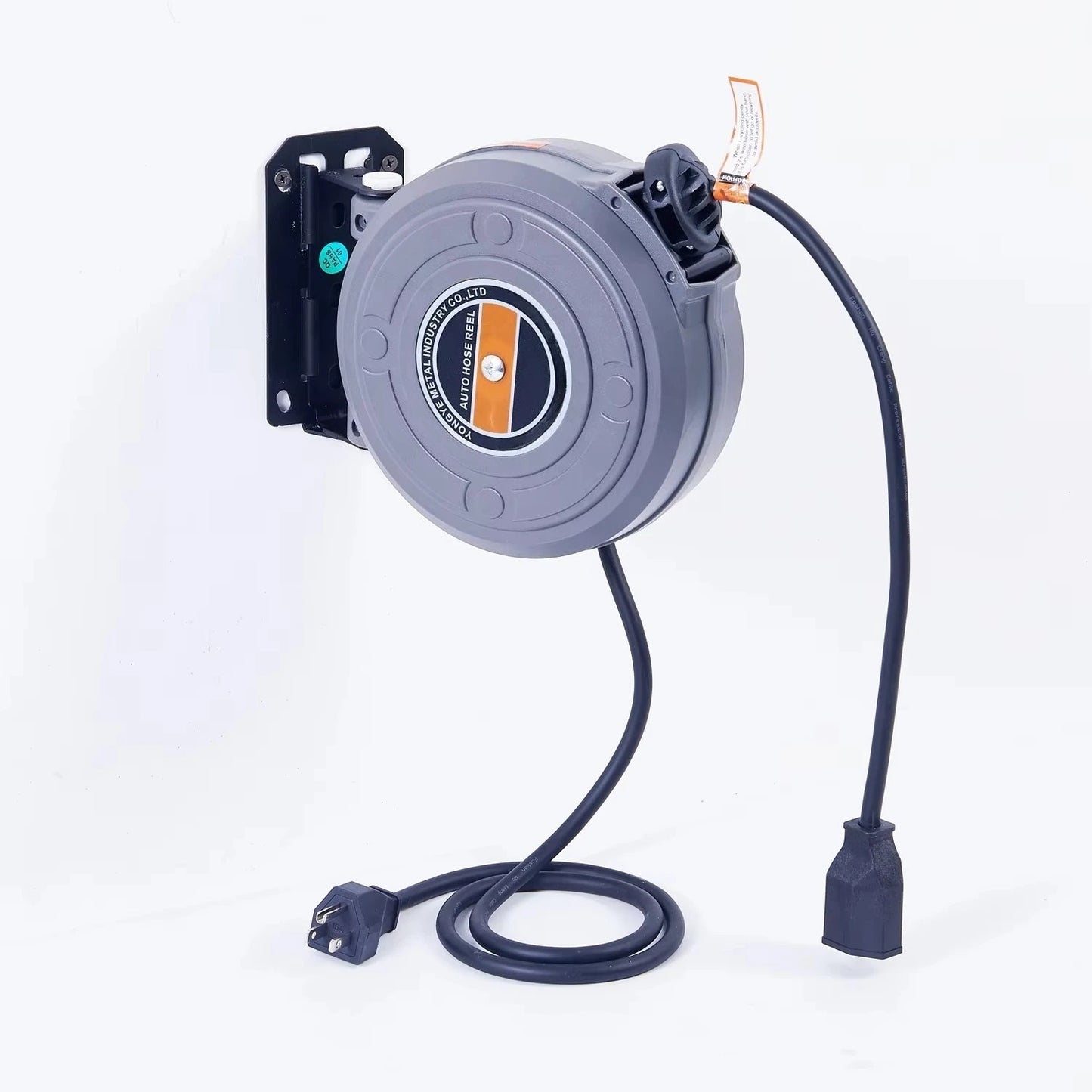 Retractable Electric Cable & Hose Reel - 6m Auto-Rewind Wall Mount Organizer