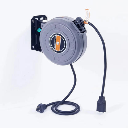 Retractable Electric Cable & Hose Reel - 6m Auto-Rewind Wall Mount Organizer