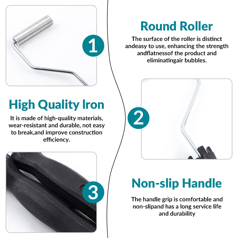 Fiberglass Resin Laminating Bubble Roller Set for GRP FRP Boat Repair - 3