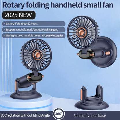 Portable 5-Speed Handheld & Neck Fan with Phone Stand & LED Display