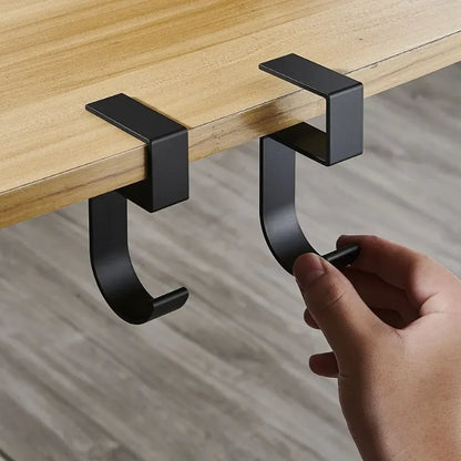 Universal Aluminum Desk Hook: Headphone Stand & Portable Bag Hanger