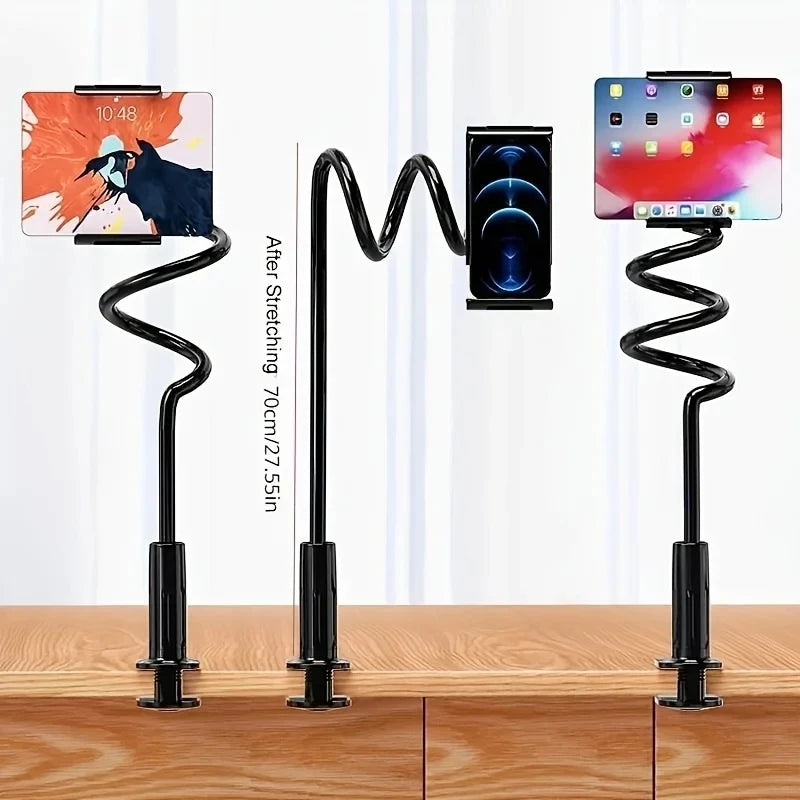 Foldable Bedside Phone & Tablet Stand - Adjustable Lazy Holder for iPad - 3