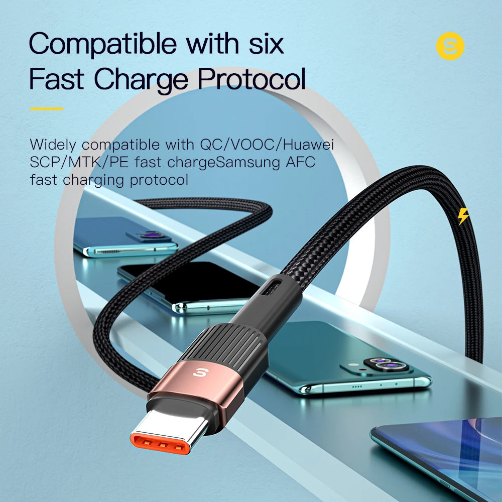 Essager 100W Fast Charging USB-C Cable - High-Speed Data Sync & Power - 4