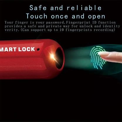 Smart Biometric Fingerprint Padlock Keyless USB Rechargeable Luggage Lock