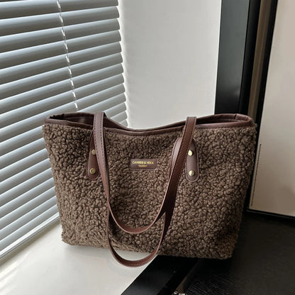 Luxury Lamb Wool Tote Bag