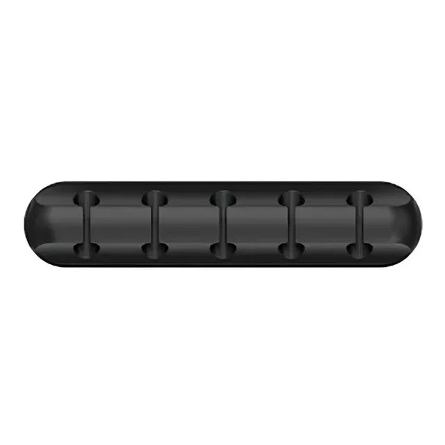 Self-Adhesive Silicone Cable Organizer Clips for Desk & Office Cord Management - 10
