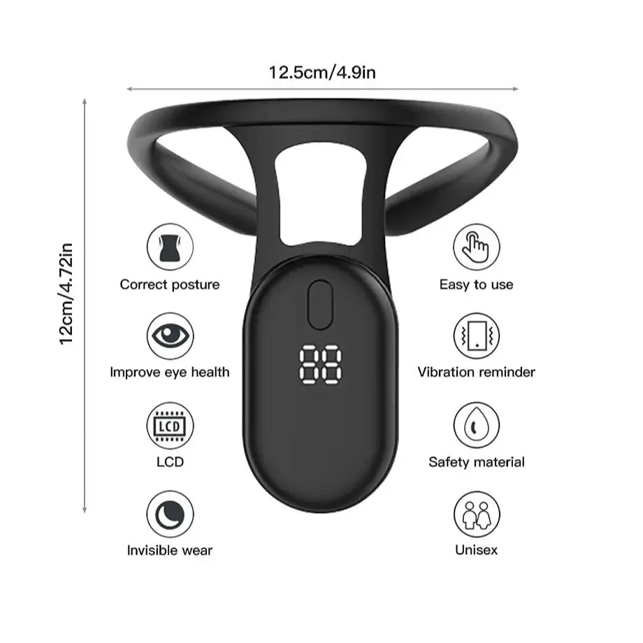 Smart Vibration Posture Corrector - Back Spine Alignment Reminder - 8