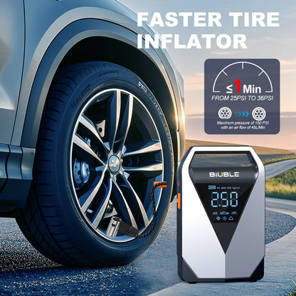 Portable 1500A Car Jump Starter with 150PSI Air Compressor & Power Bank