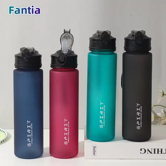 750ml Leak-Proof Sports Water Bottle with Straw & Carrying Handle