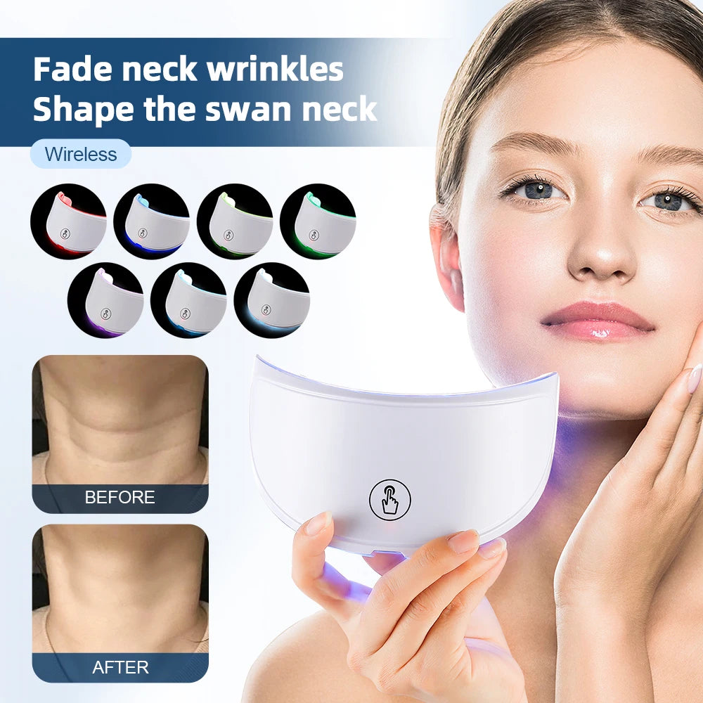 7-Color LED Neck Mask - Anti-Wrinkle & Skin Firming - 1