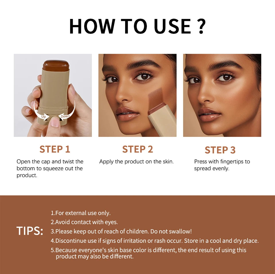 Serum Boosted Skin Tint Foundation Stick - Hydrating & Waterproof