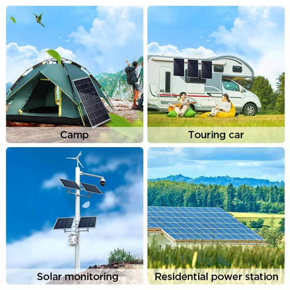 Portable 12V Solar Panel Charger - High Efficiency Outdoor Power Supply