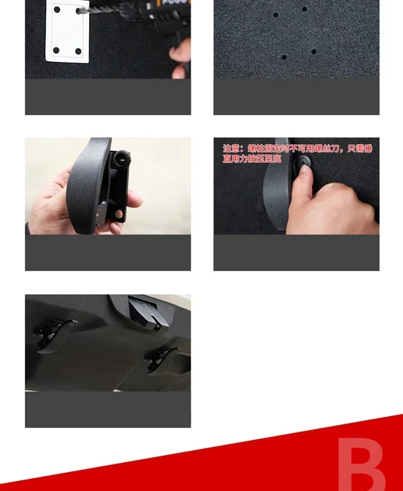2PCS Car Trunk Umbrella & Grocery Hooks - Universal Organizer Clip