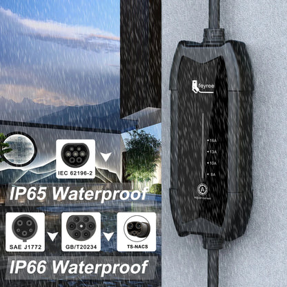 Portable EV Charger Type 1 & 2 - 3.5KW Adjustable Electric Car Charging Cable