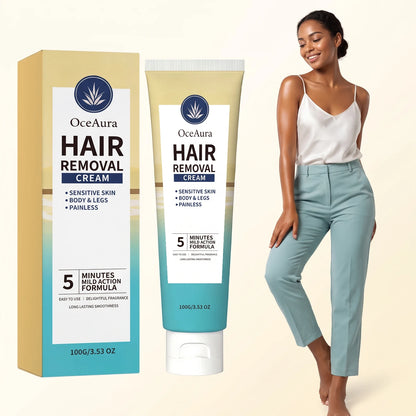 Painless Hair Removal Cream for Sensitive Skin - Fast Acting Depilatory Lotion