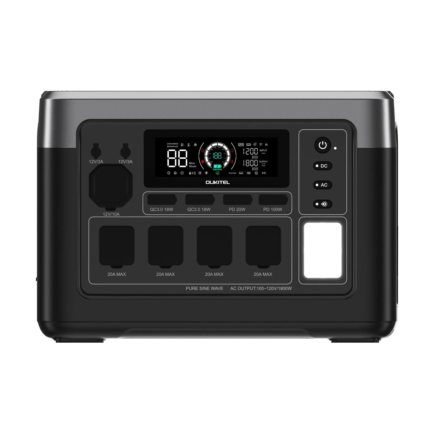 OUKITEL P1000 Plus 1800W Portable Power Station 1024Wh LiFePO4 Solar Generator