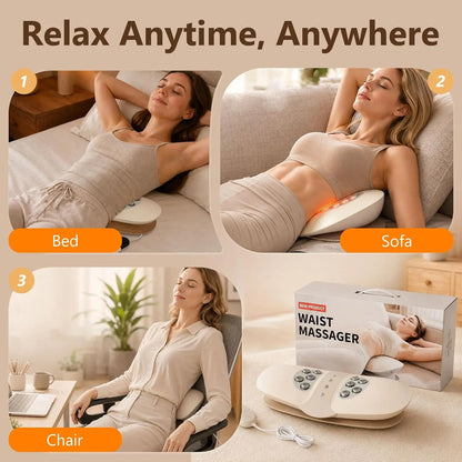 Electric Lumbar Traction & Massage Device for Lower Back Pain Relief