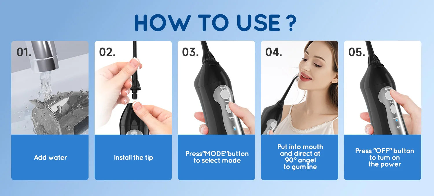 3-in-1 Professional Oral Care & Facial Cleansing Kit – Deep Clean Water Flosser - 12