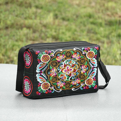 Luxury Floral Nylon Satchel