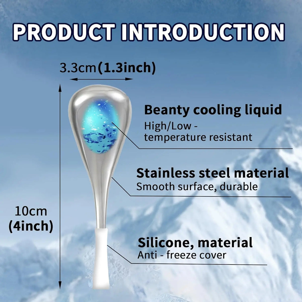 Stainless Steel Facial Cryo Sticks for Skin Tightening and Puffiness Relief