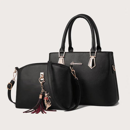 Luxury 2-Piece Leather Tote Set