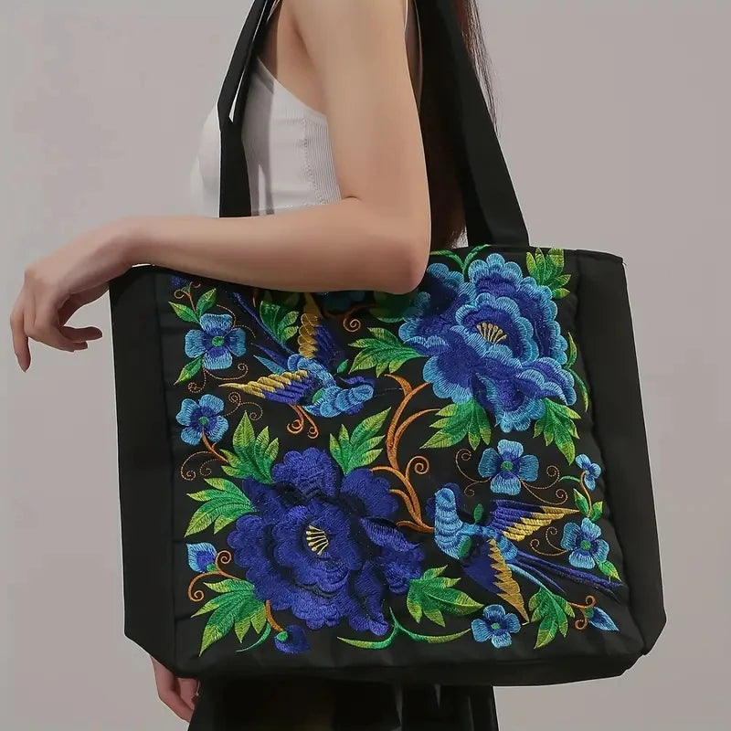 Luxury Ethnic Phoenix Canvas Tote