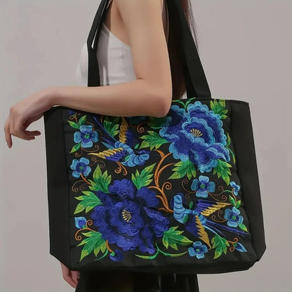 Luxury Ethnic Phoenix Canvas Tote
